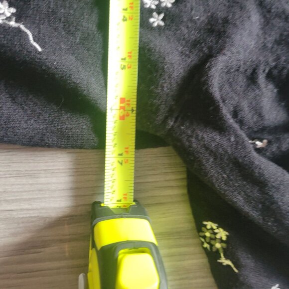 Ann Taylor Black Floral Embroidered Button-Front Cardigan Sweater Small 100% Ita - Picture 8 of 8